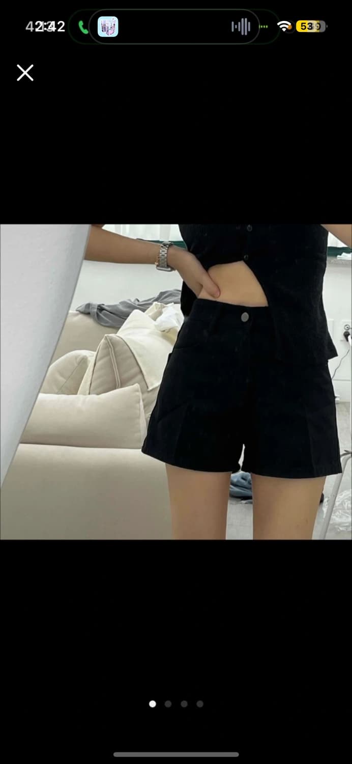 블랙 반바지 새상품 상품이미지1