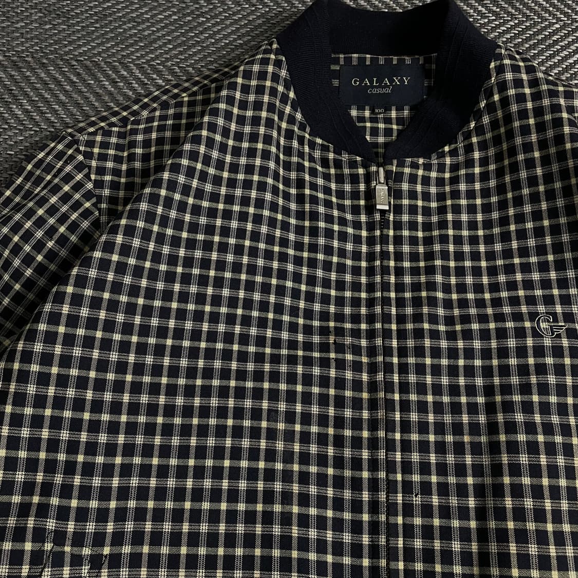 Galaxy 빈티지 체크 패턴 블루종 자켓y 3671 상품이미지6