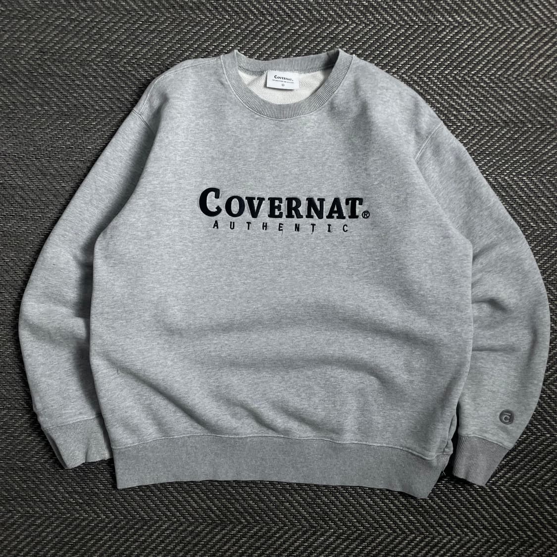 커버낫 어센틱 빅로고 박시핏 맨투맨 그레이y 4771 상품이미지2