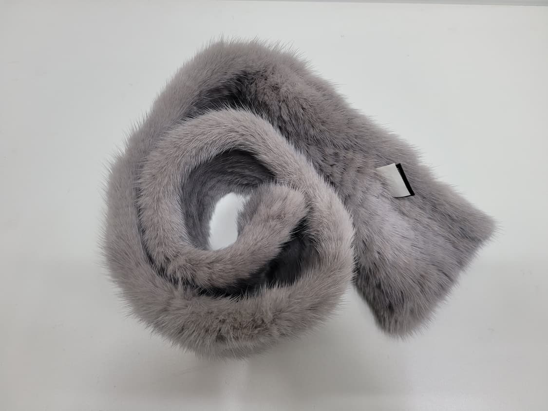 천연 밍크 니팅 머플러 / 총장 82 그레이
 상품이미지2