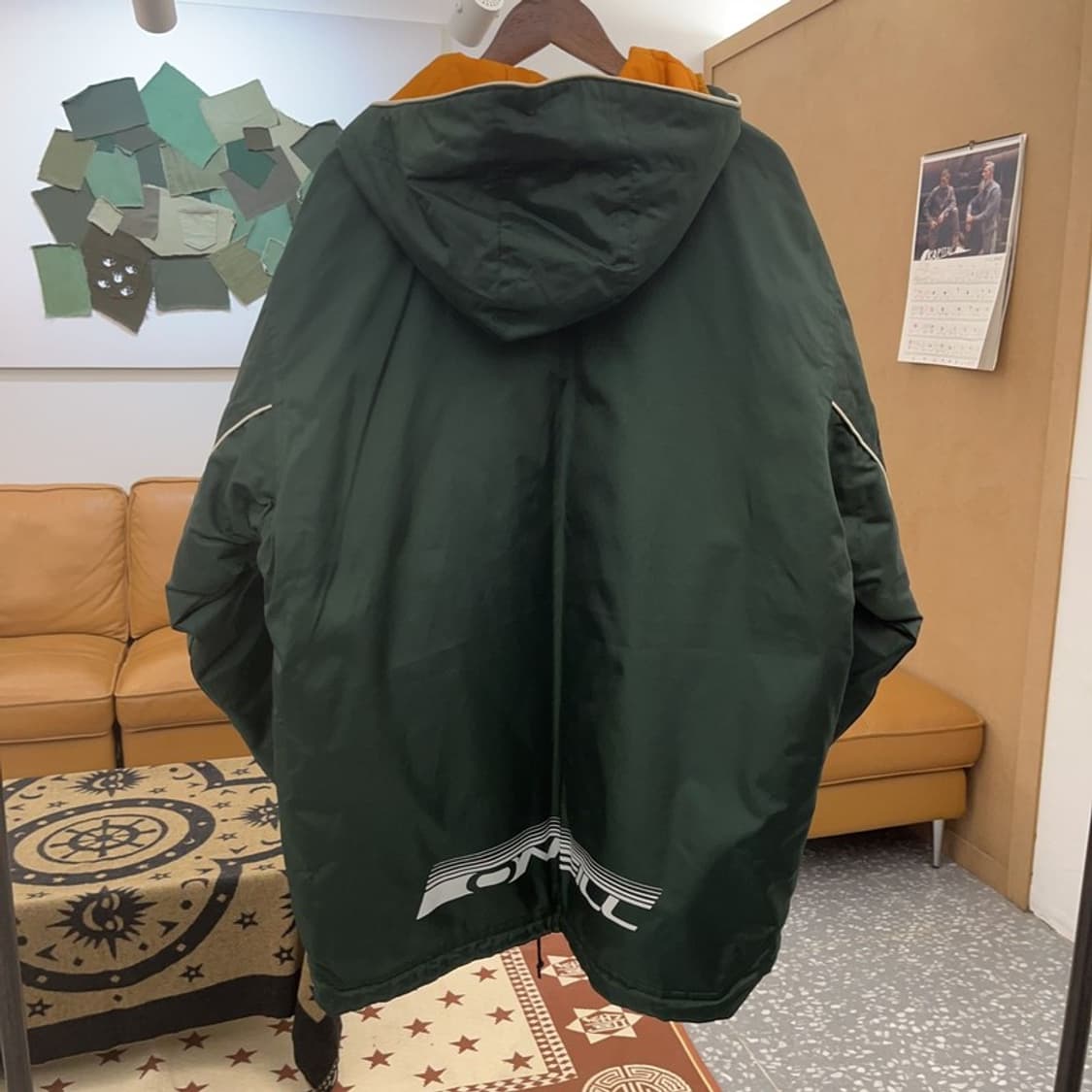 오닐 올드스쿨 레트로 딥그린 누빔 바람막이 자켓 L C08725 상품이미지4