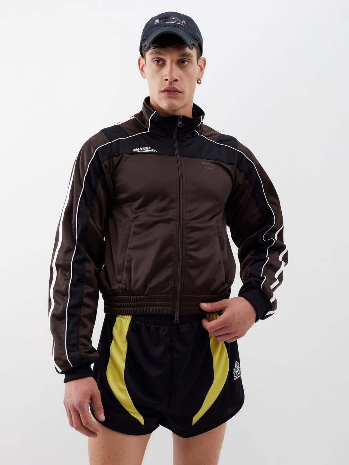 마틴로즈 23SS 슈렁큰 트랙 자켓 브라운 L사이즈 상품이미지1