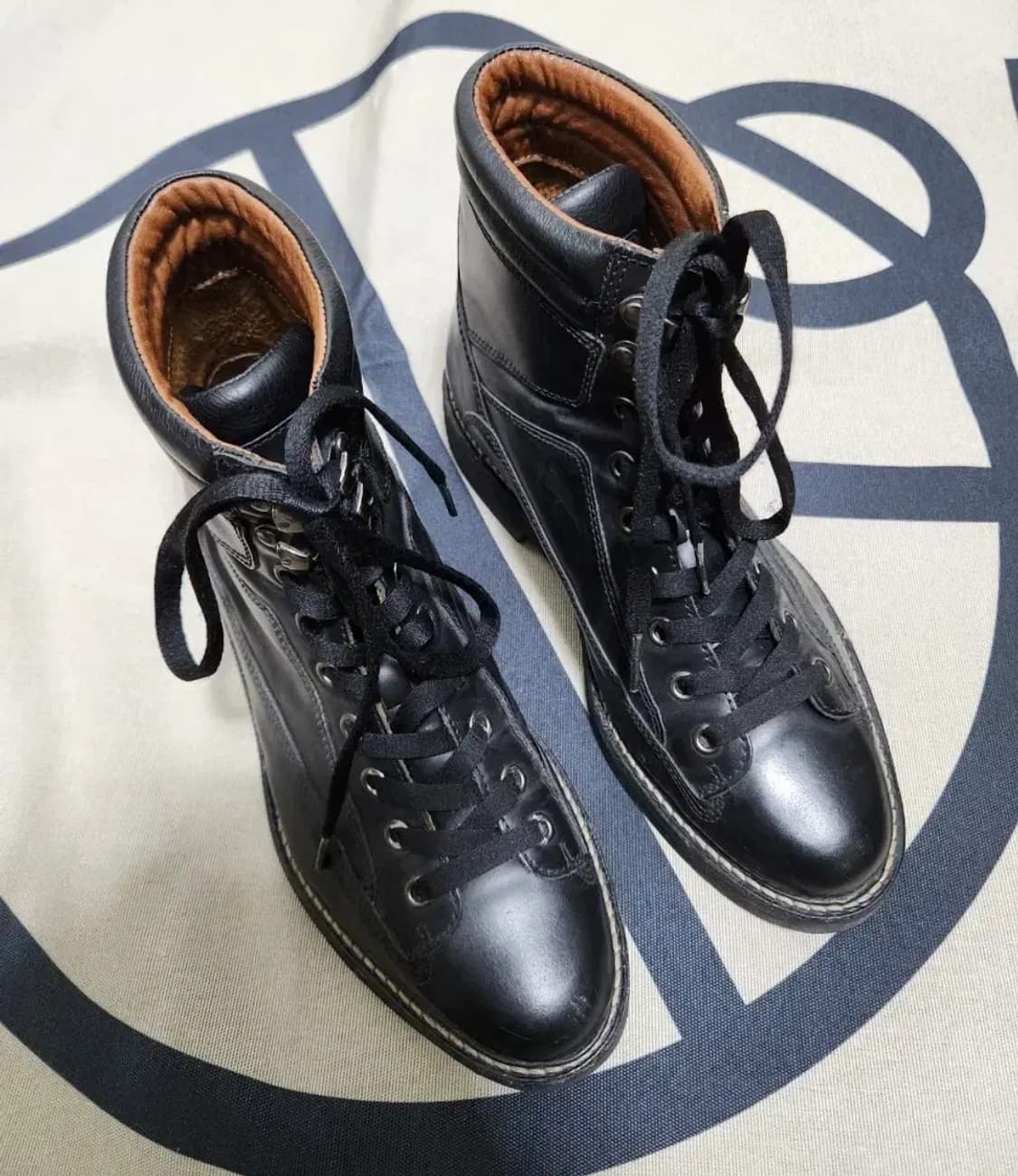 250)호킨스 블랙 가죽 워커 상품이미지1