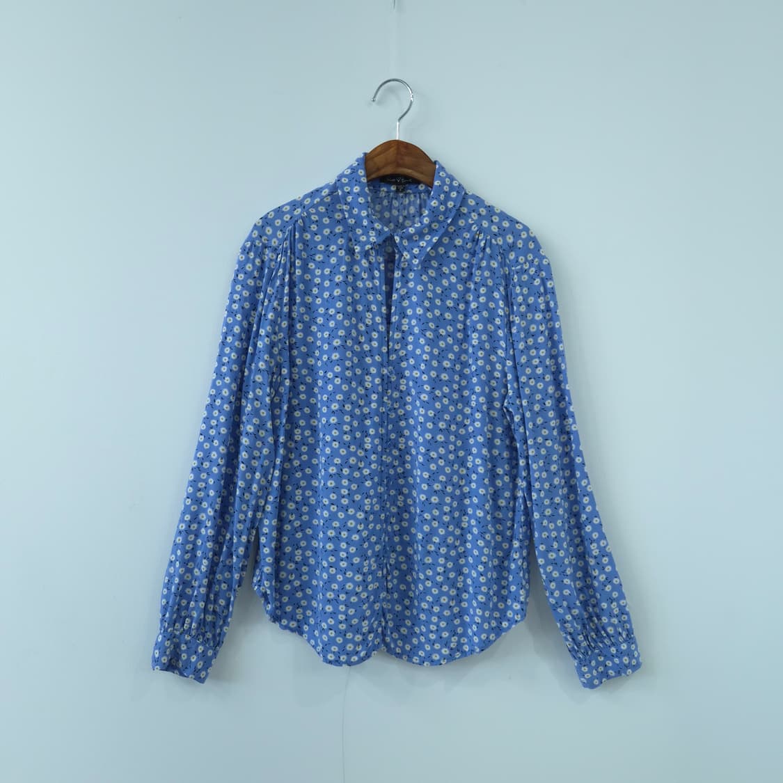 Velvet Heart 블루 플라워 패턴 셔츠 블라우스 상품이미지1