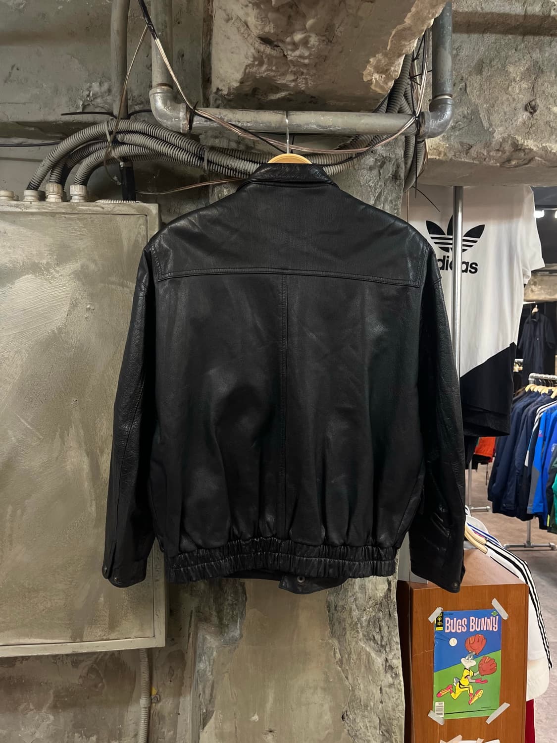 빈티지 양가죽 레더 자켓 블랙 L #csz2882 상품이미지2