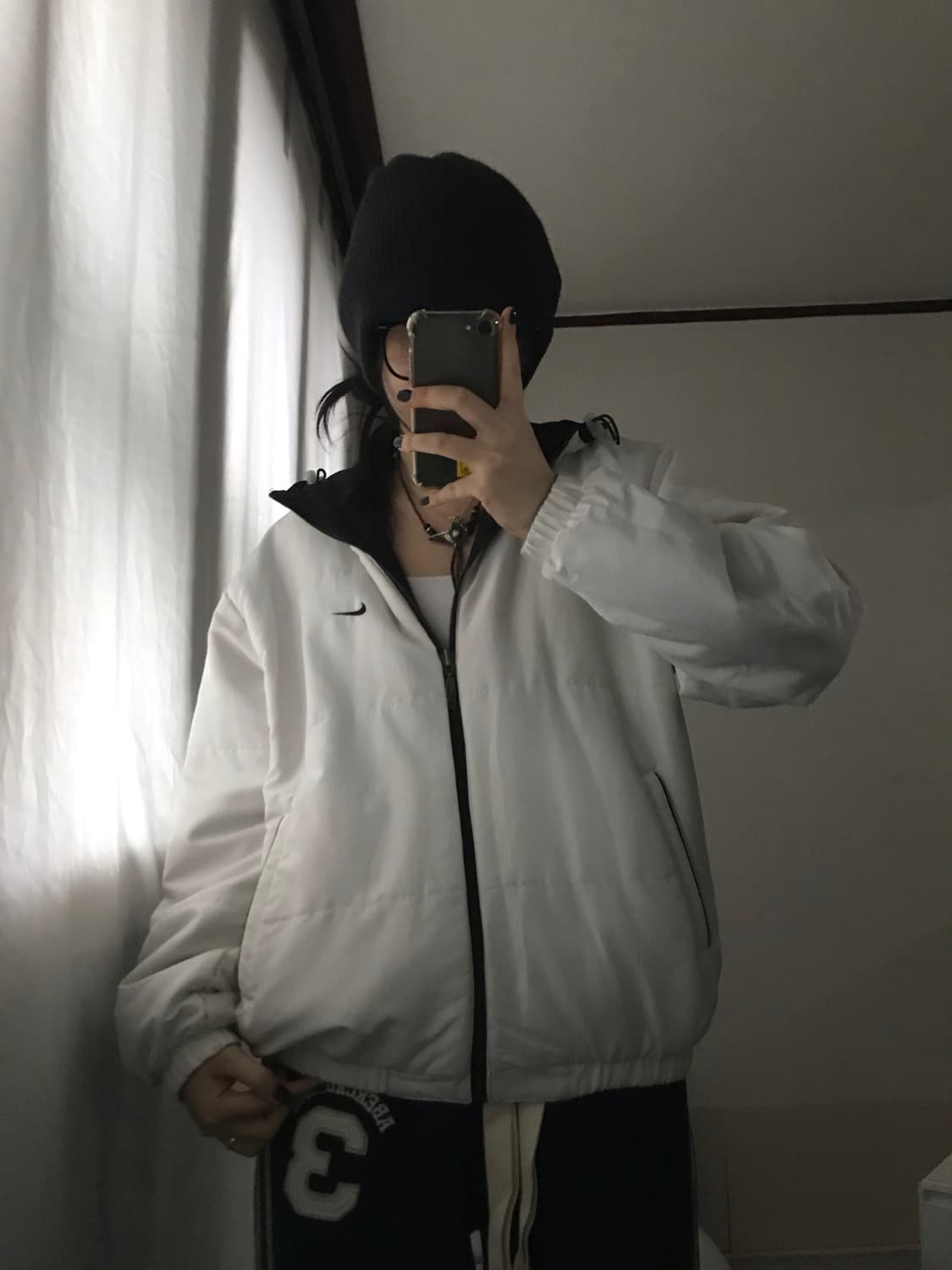 나이키 00s 검흰 리버시블 패딩 상품이미지2