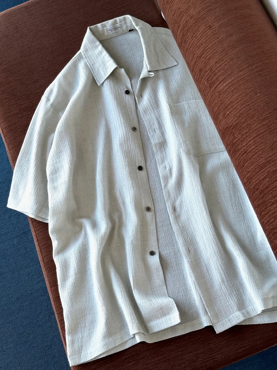 Natural fabric jacquard design half shir 상품이미지6