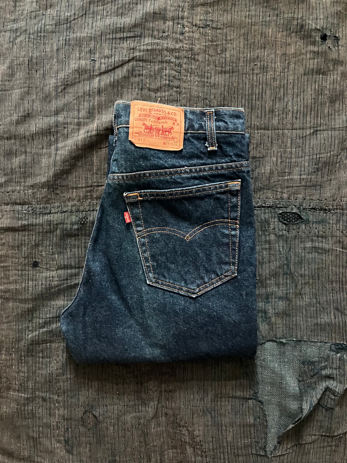 🇺🇸 80s USA 빈티지 리바이스 517 부츠컷 데님 팬츠 상품이미지1
