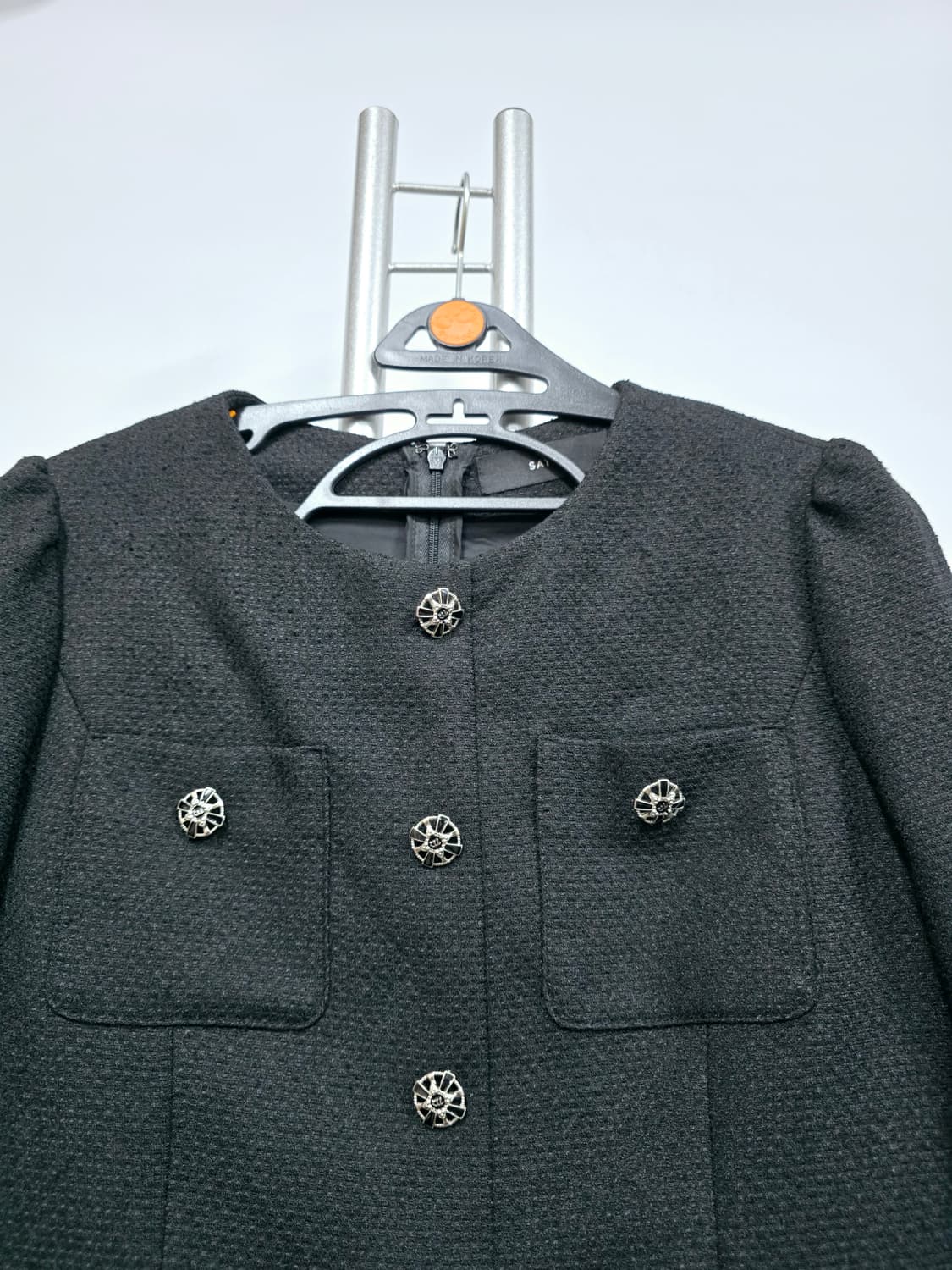 샤틴 트위드원피스 트위드 샤스커트 배색 벨티드원피스 상품이미지2