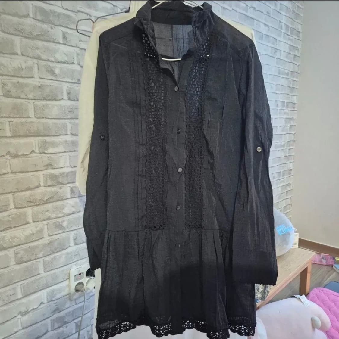 블랙 원피스셔츠 상품이미지1