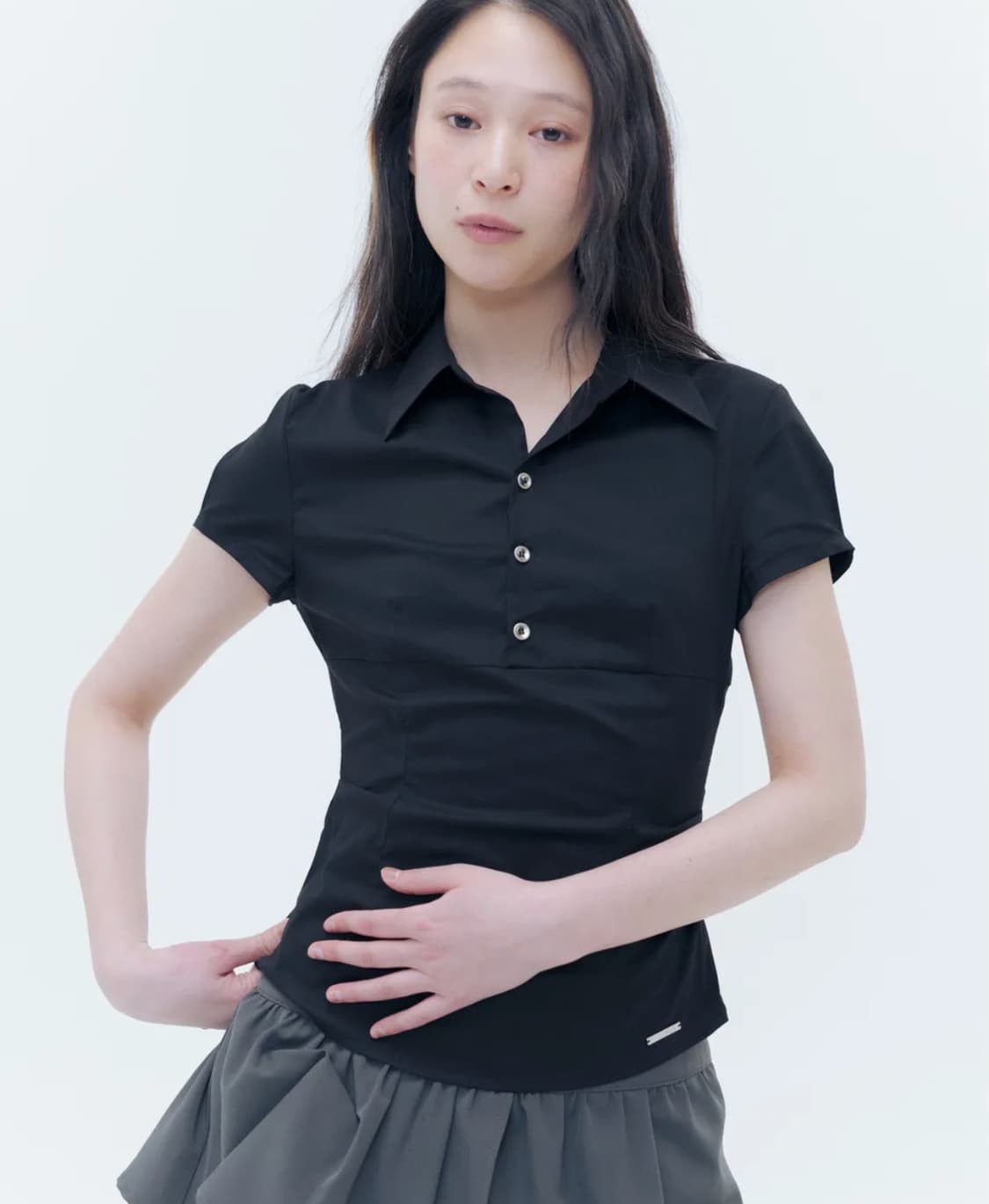 미세키서울 Fitted cap sleeves shirts 반팔 셔츠 상품이미지2