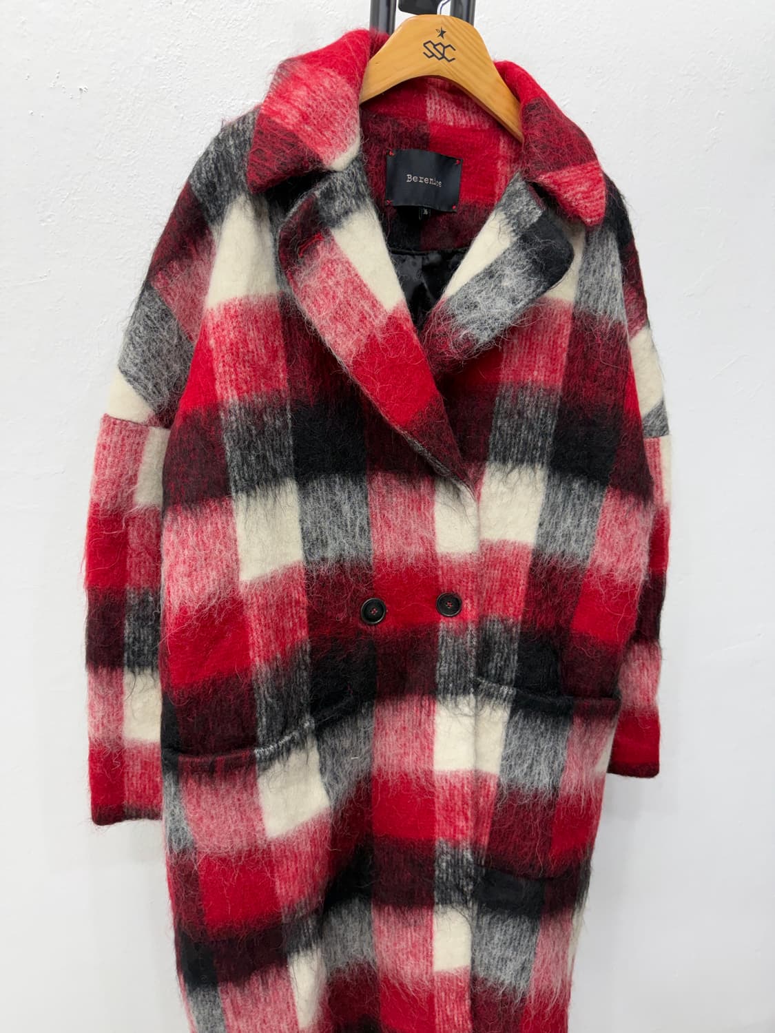 매장판정품) berenice 베르니스 레드 체크 자켓 36 상품이미지2
