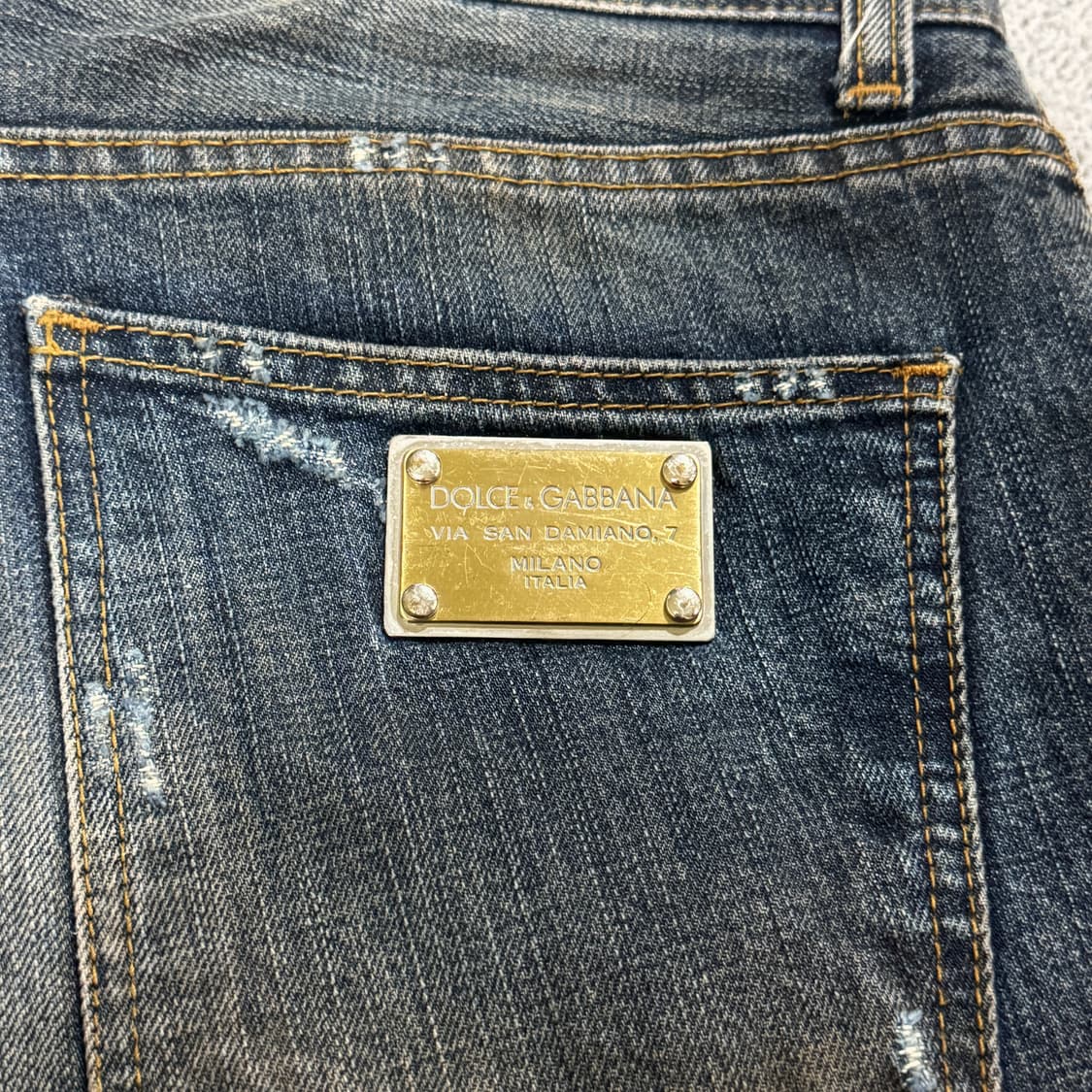 돌체앤가바나 디스트로이드 메탈 플레이트 데님 44 상품이미지7
