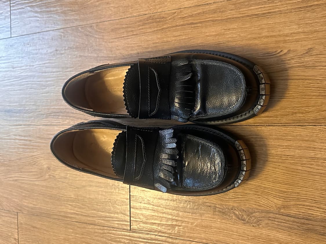 아워레가시 스틸토 블랙 레더 태슬 로퍼 42 상품이미지1