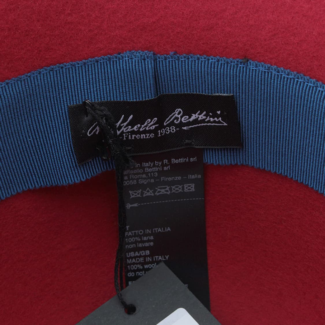 라파엘로 베티니 레드 펠트 클로슈 모자 상품이미지4