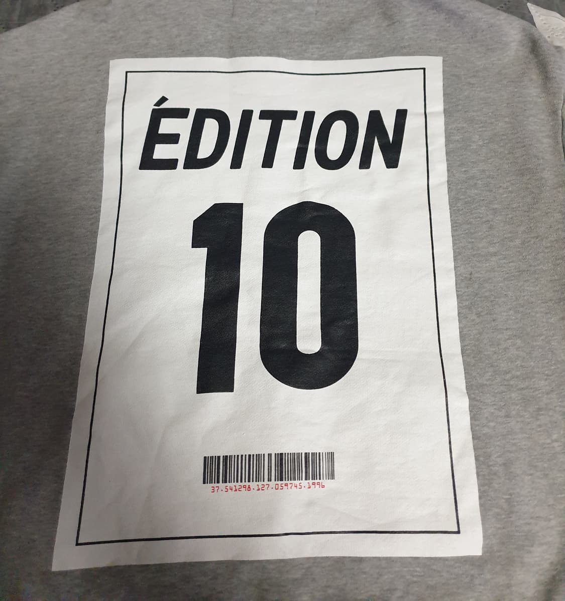 LAP EDITION 오버핏 백 프린팅 후드집업 그레이 (S) 상품이미지3