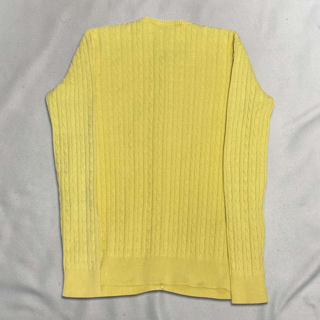S 폴로랄프로렌 여성용 옐로우 케이블 가디건 상품이미지3