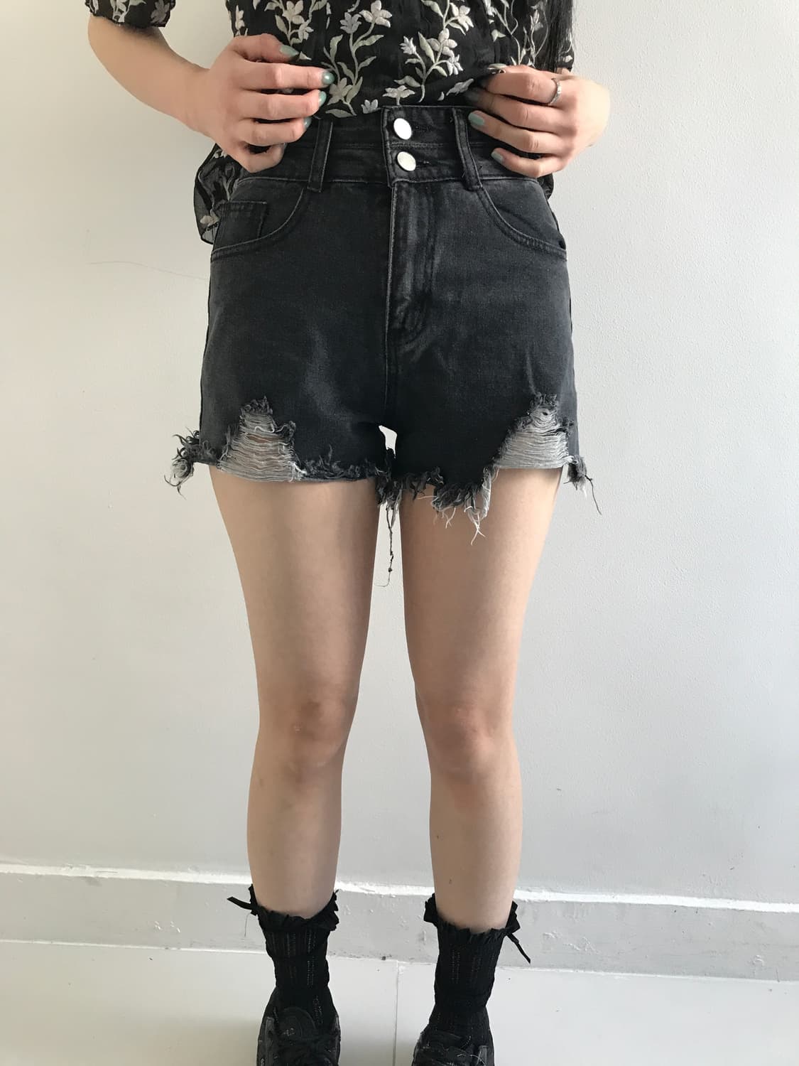 Grey washed 2button short pants 상품이미지7