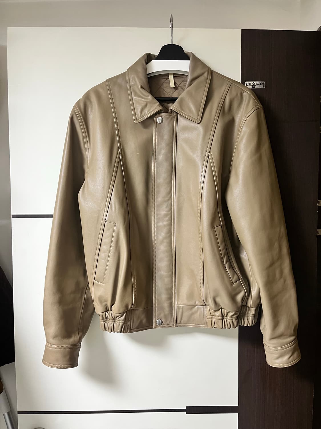 선플라워 90s 레더 봄버 자켓 상품이미지2