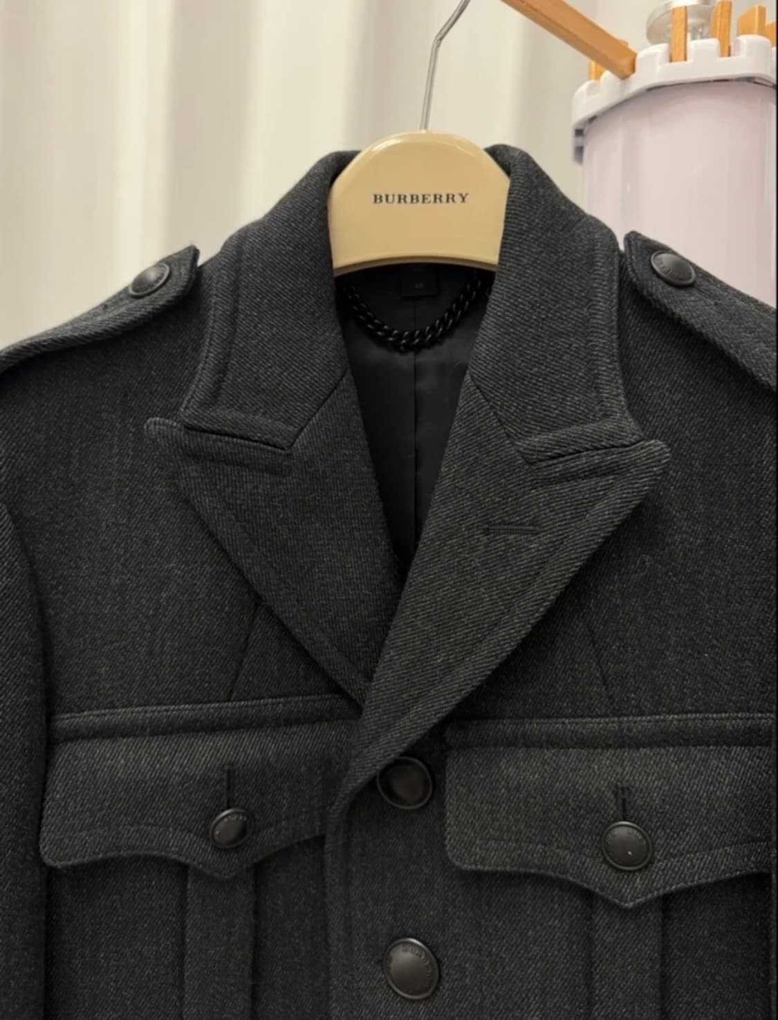 (100) 버버리프로섬 트리거 자켓 남성 다크 그레이 모직 자켓 / 솔로 상품이미지6