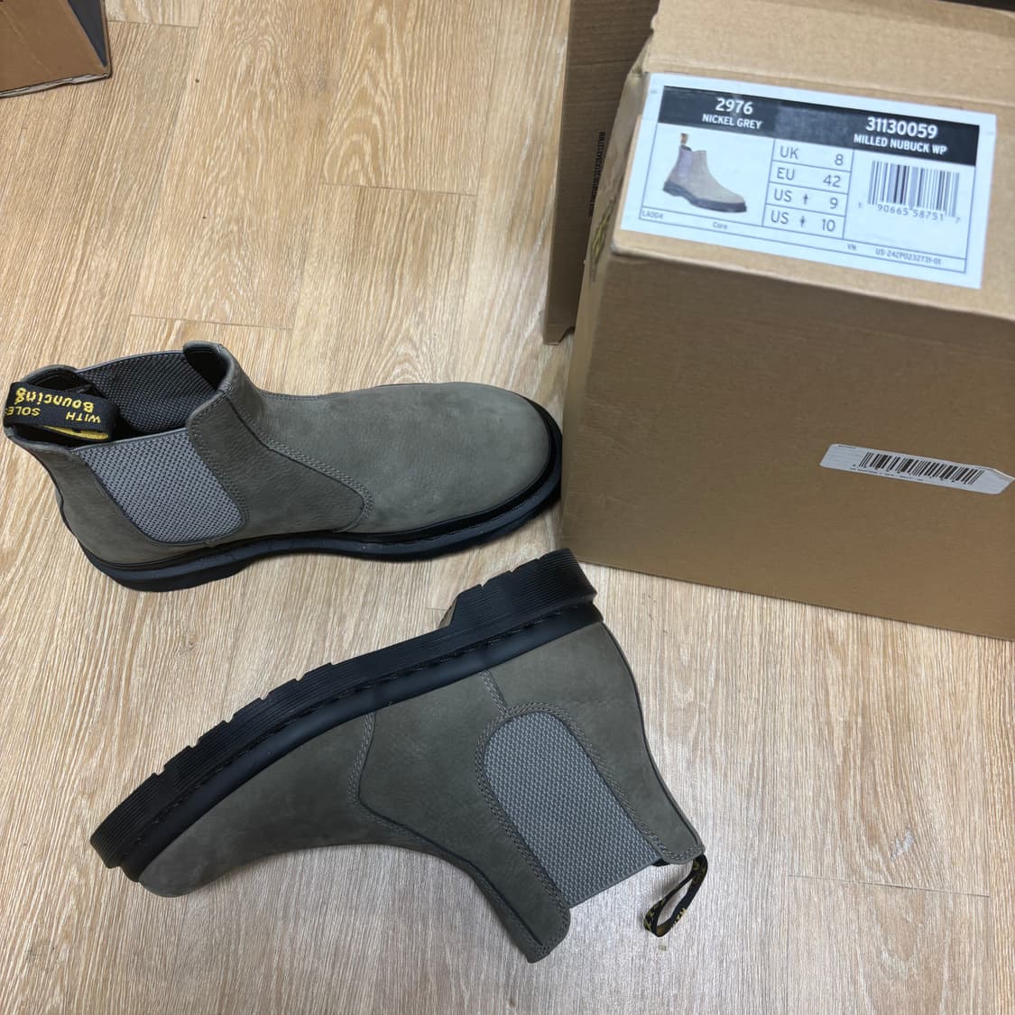 닥터마틴 2976 첼시 부츠 니켈 그레이 누벅 UK8 (270) 상품이미지6
