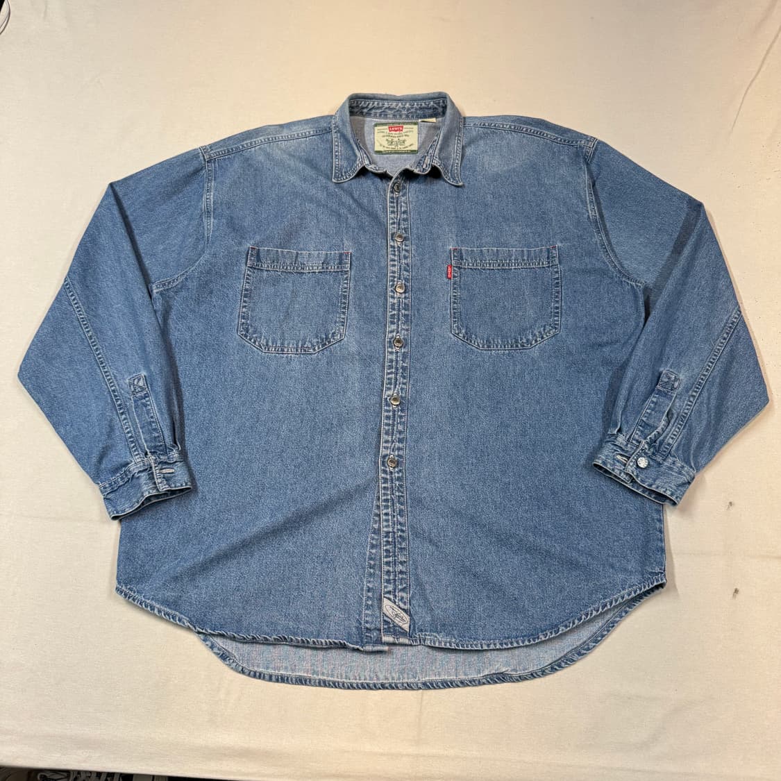 XL) 리바이스 투포켓 워크 데님 셔츠 자켓 T버튼 타입 W27 상품이미지1