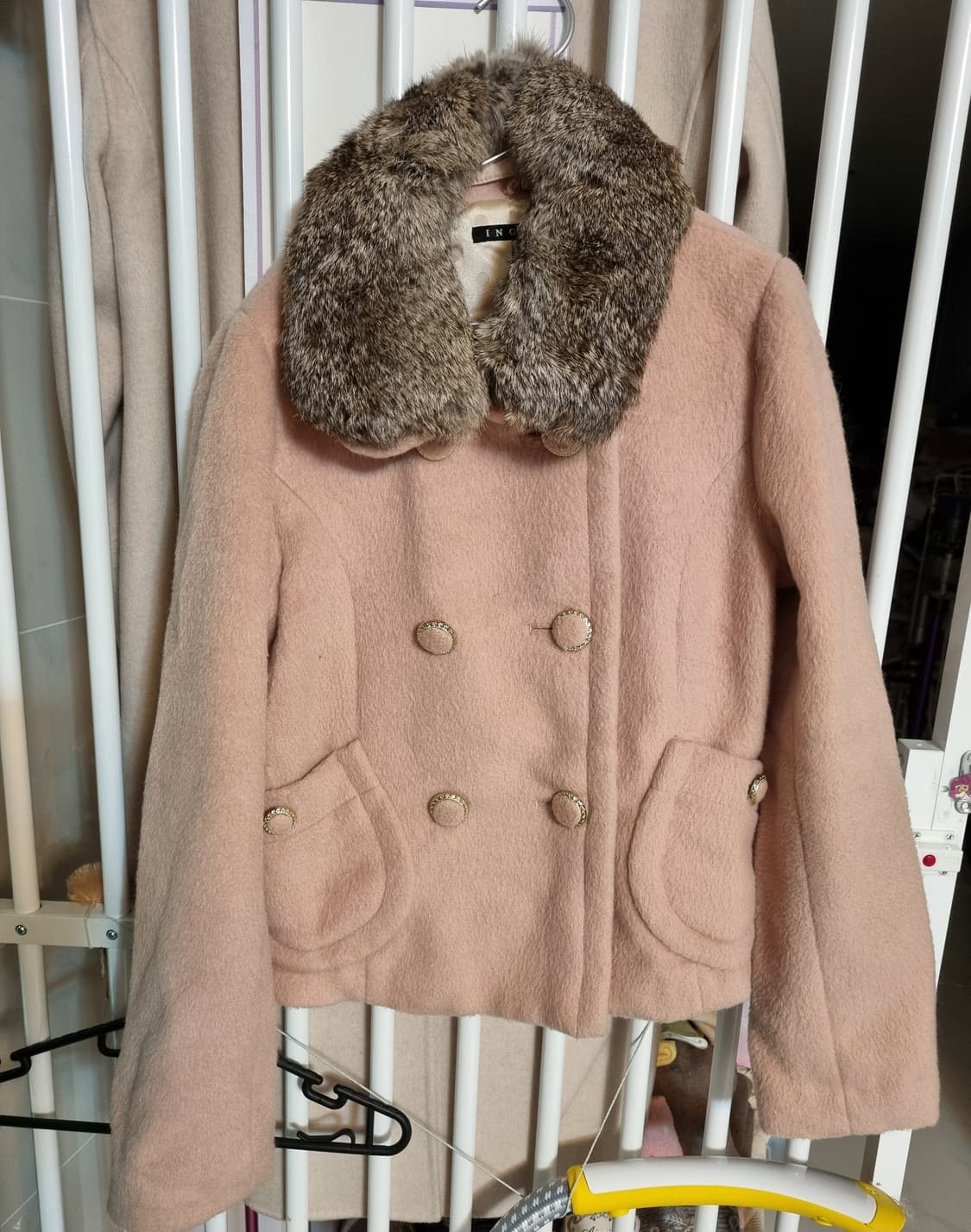 잉그 토끼털 울 반코트 상품이미지1