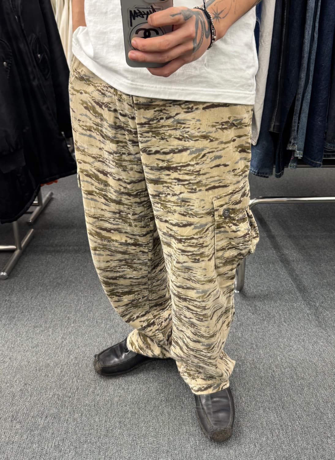 34)오클리 빈티지 카모패턴 코듀로이 카고팬츠 상품이미지1