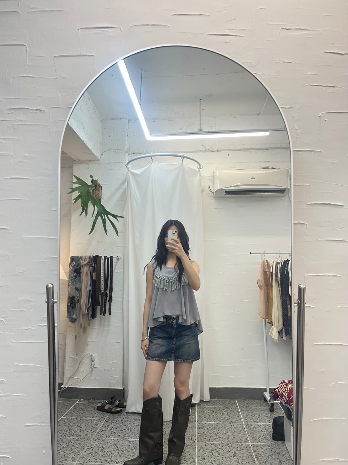 프린지 포인트 슬리브리스 상품이미지2