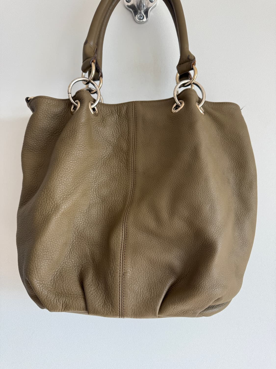 Pre owned 레더 토트 숄더백 상품이미지3