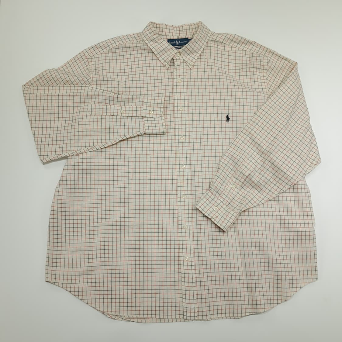 CN822 3XB 폴로 랄프로렌 레드블랙 스몰체크 긴팔 셔츠 남방 상품이미지2