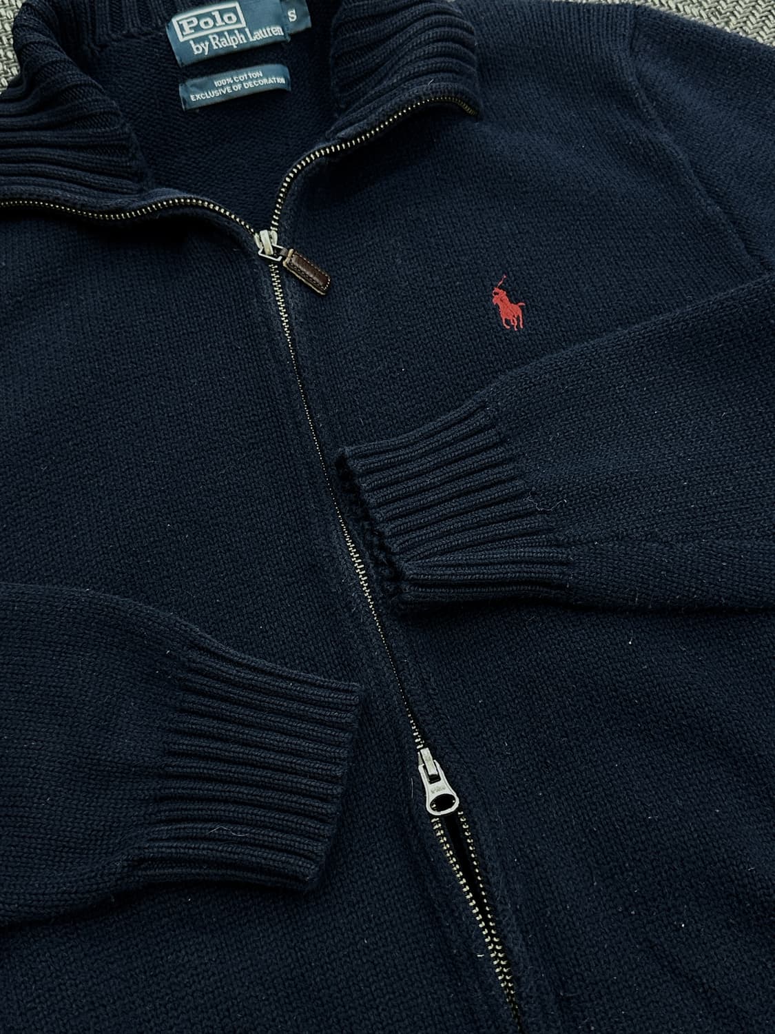 폴로 니트 집업 네이비 상품이미지6