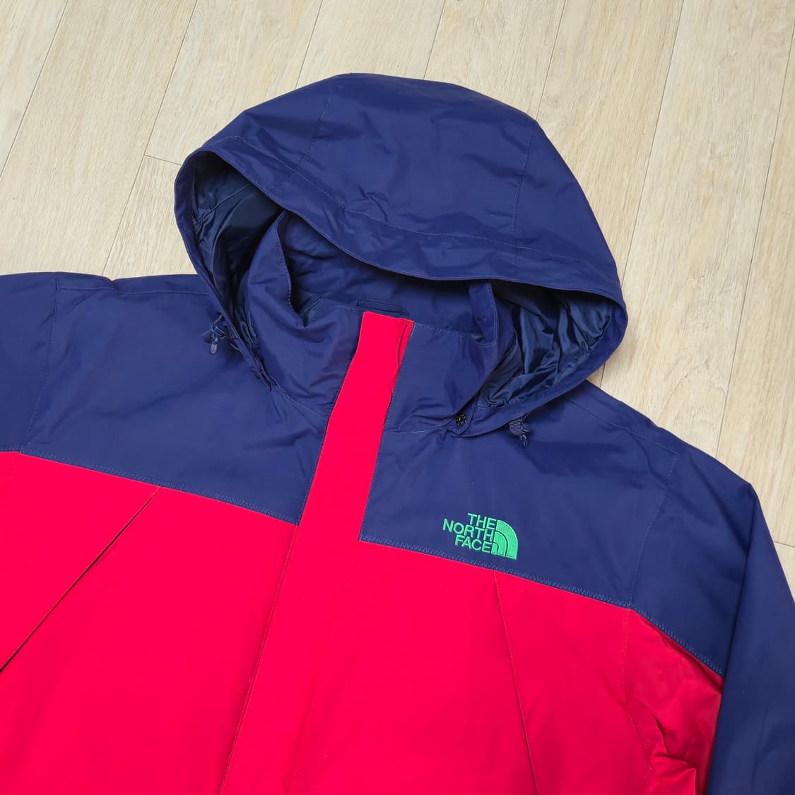 100) 노스페이스 레드 네이비 화이트라벨 바람막이 상품이미지2