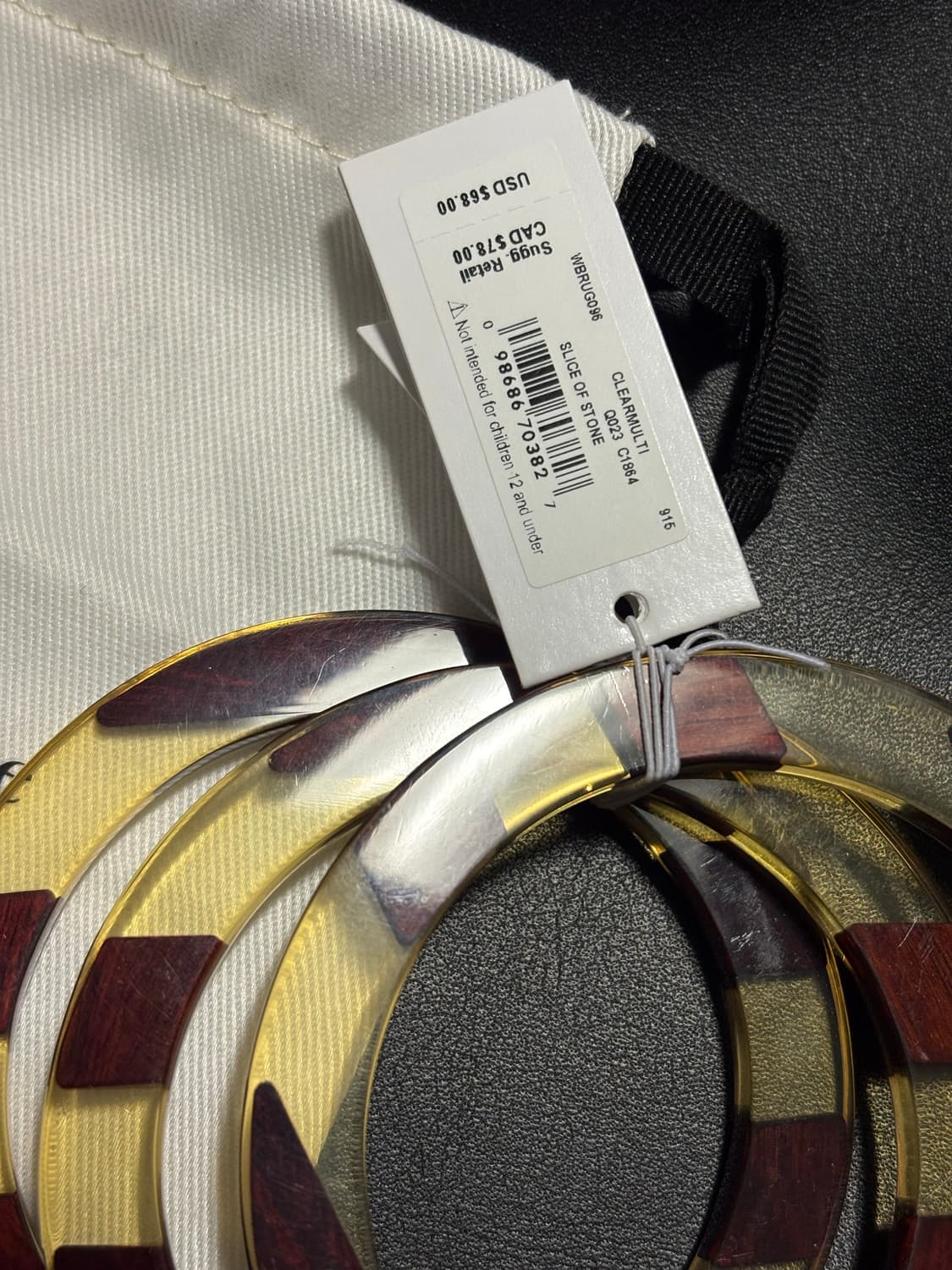 Kate Spade 빈티지 팔찌 레진/우드 상품이미지2