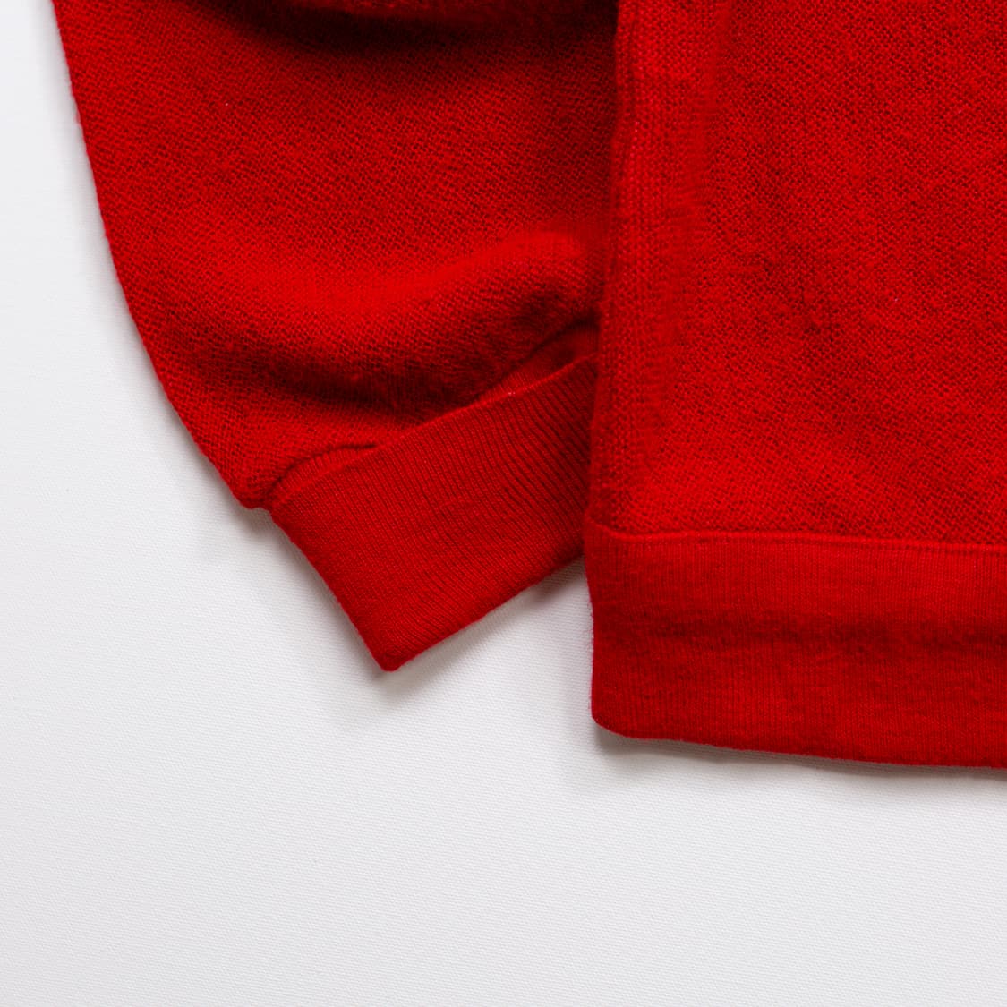 80s IZOD 라코스테 아크릴 브이넥 니트 레드 상품이미지5