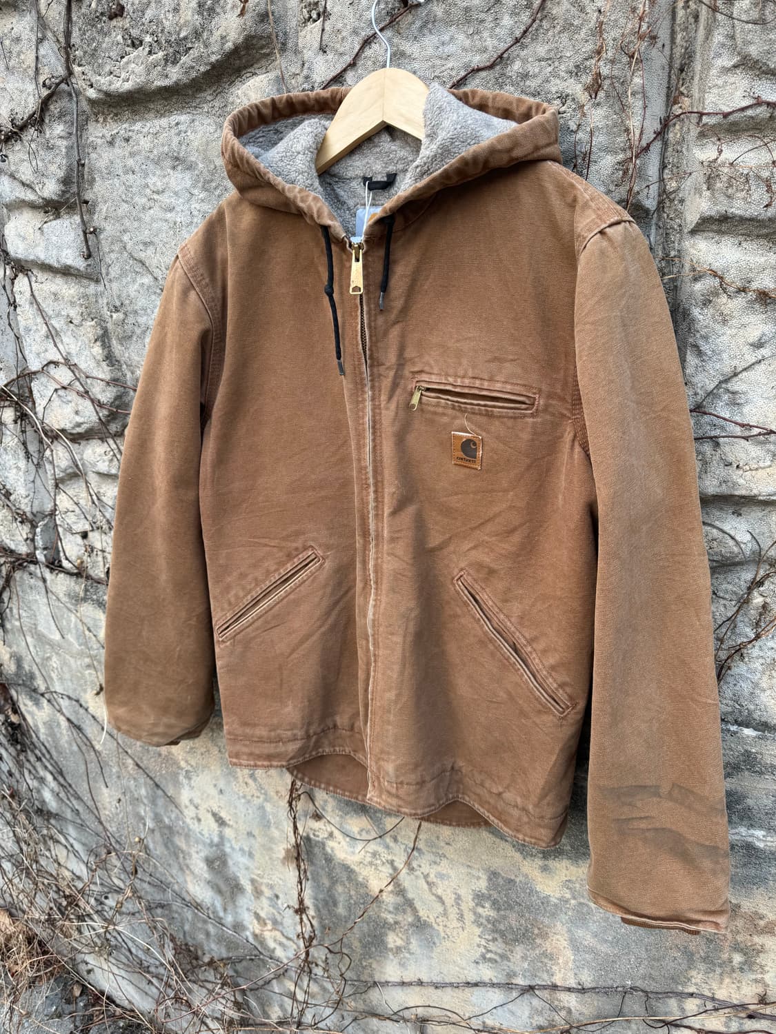 00s 칼하트 빈티지 j141 브라운 덕캔버스 디트로이트 액티브 자켓 상품이미지3