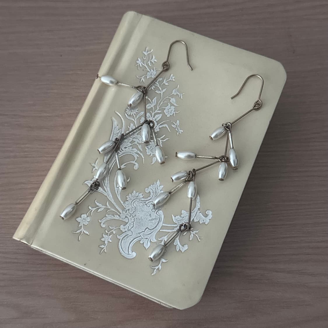 Vintage 에스닉 진주 드롭 귀걸이 (실착샷 O) 상품이미지3