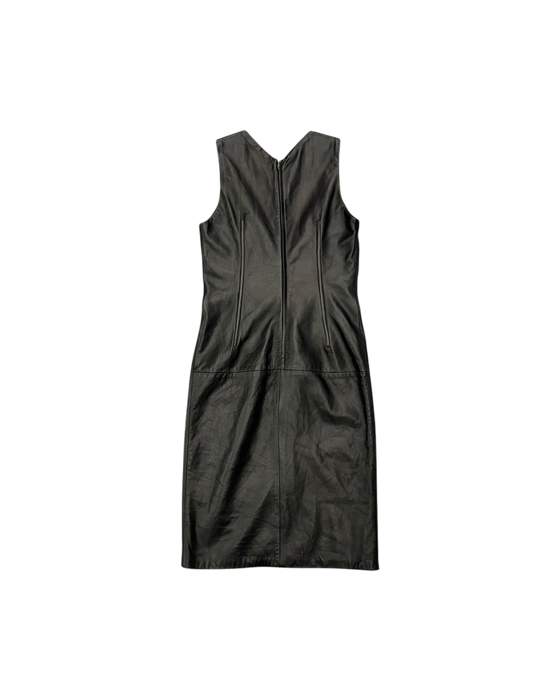 돌체앤가바나 라인 디테일 레더 슬리브리스 드레스 상품이미지6