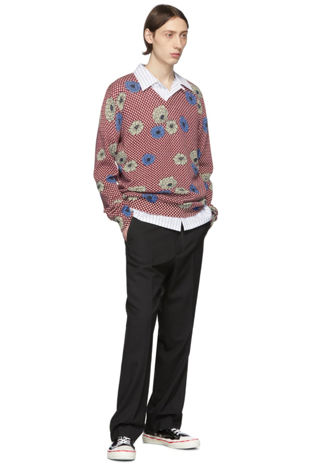 겐조 울 블랙 슬랙스 상품이미지6