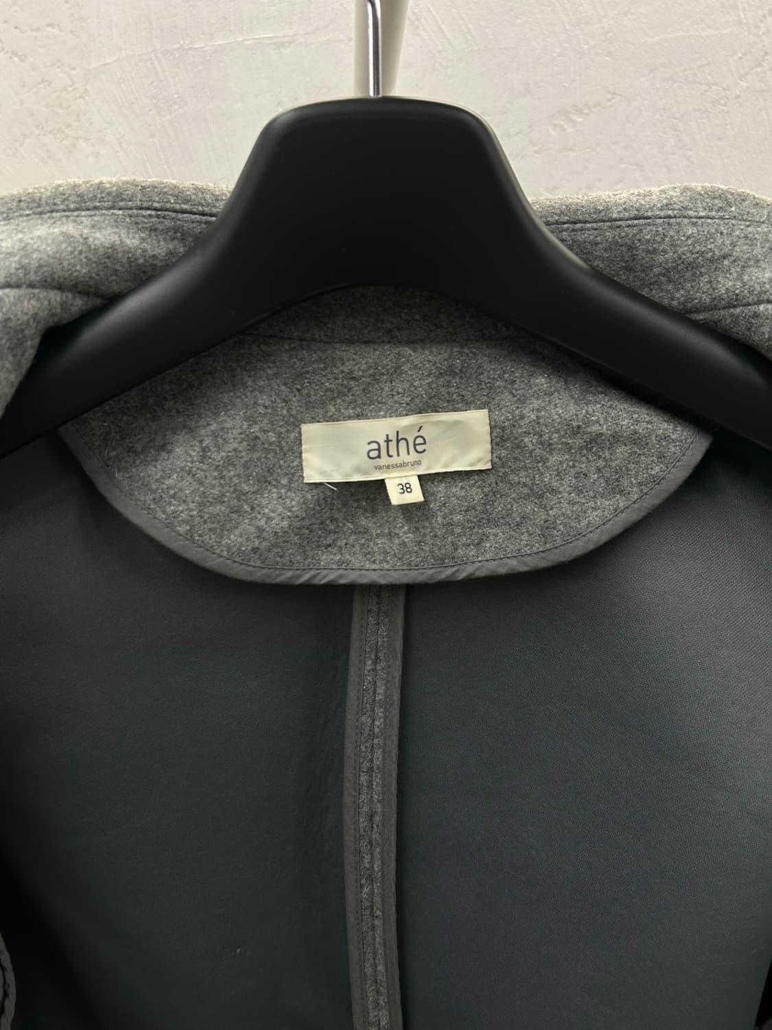 athe (아떼) 더블 브레스트 여성 코트 회색 상품이미지5