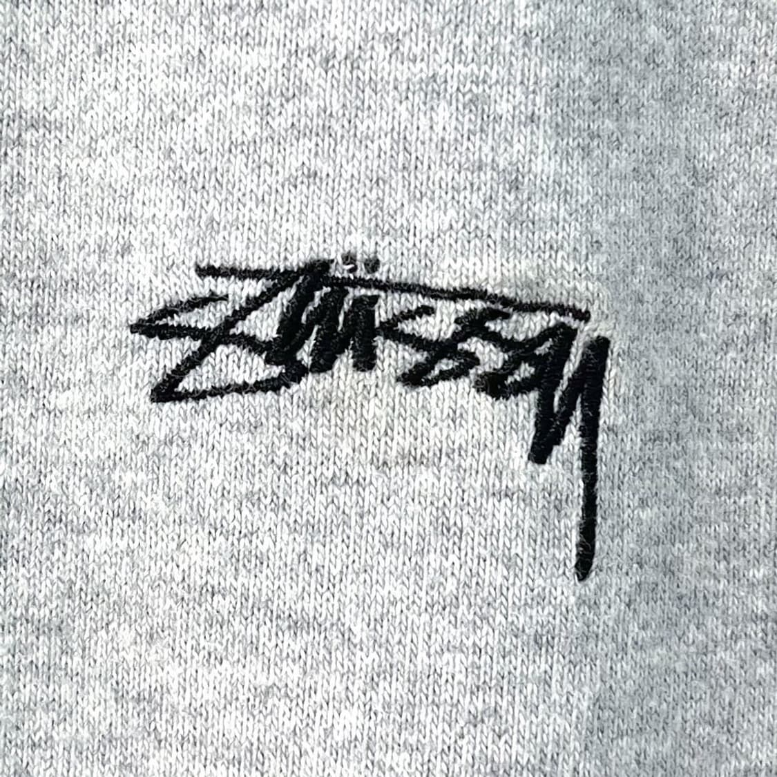 스투시 제팬 라인 스탁로고 3버튼 풀오버 그레이 후듵 상품이미지4