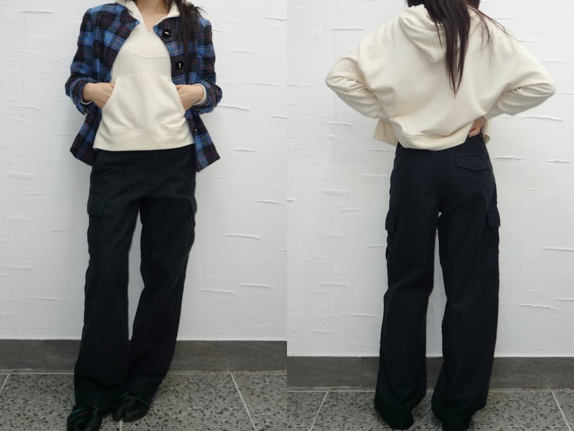 croppedd v-neck hoodie 상품이미지4