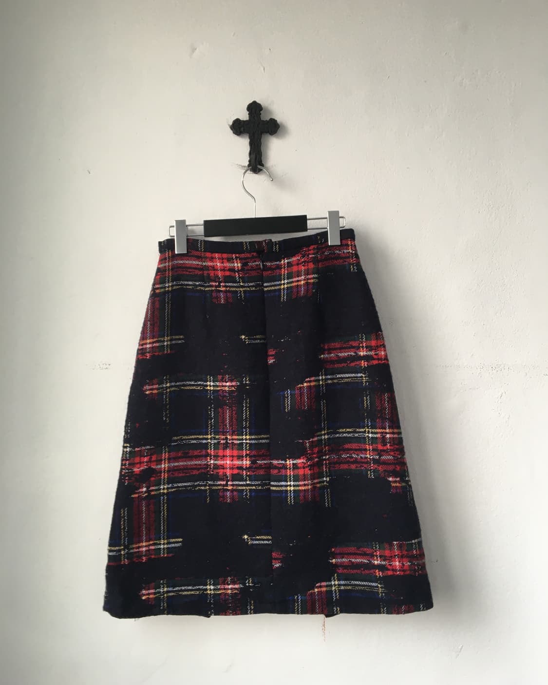 Woolen check pattern skirt 상품이미지3