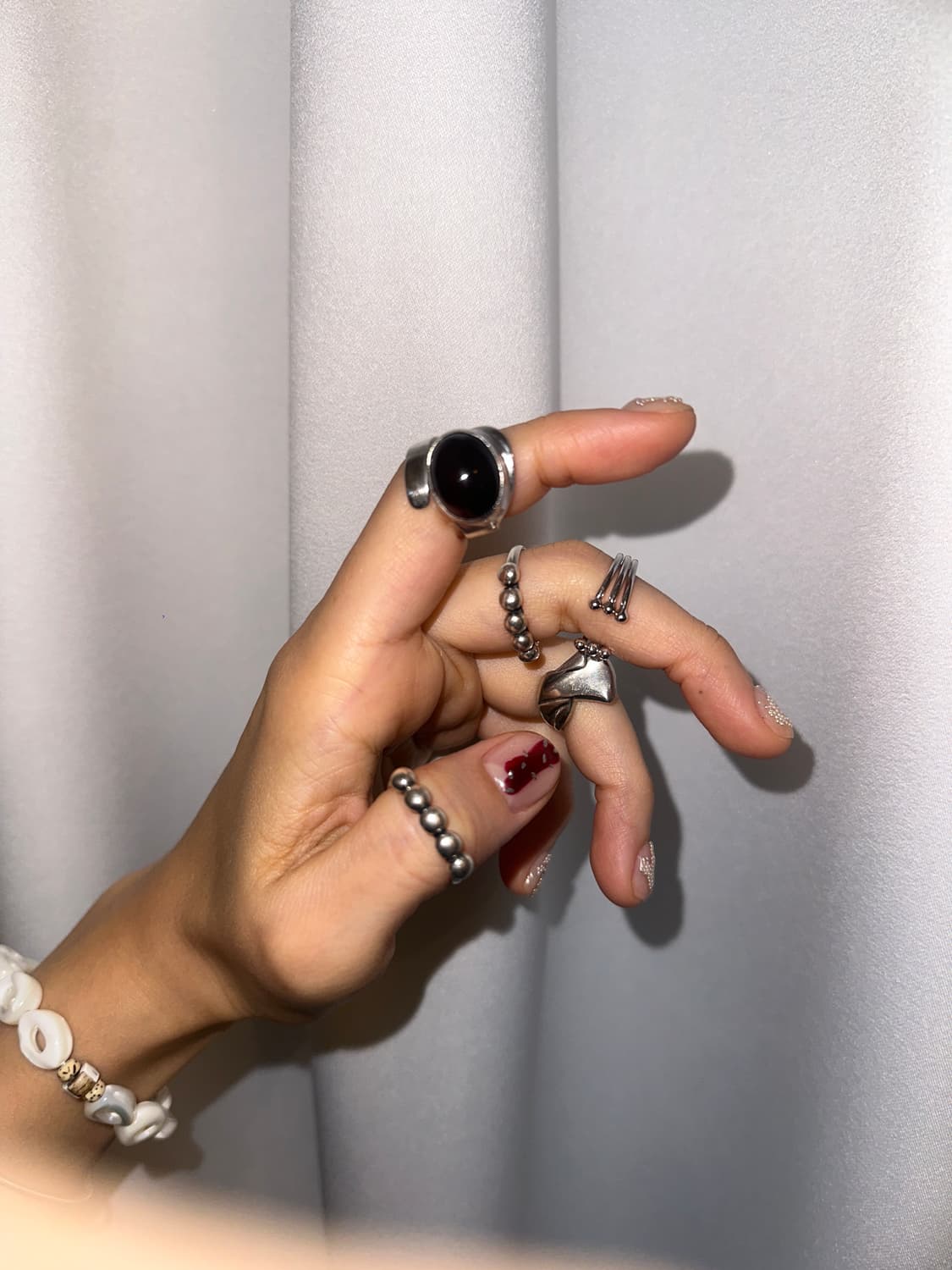 Vintage onyx 925silver ring🐧🐦‍🔥🦚 상품이미지2