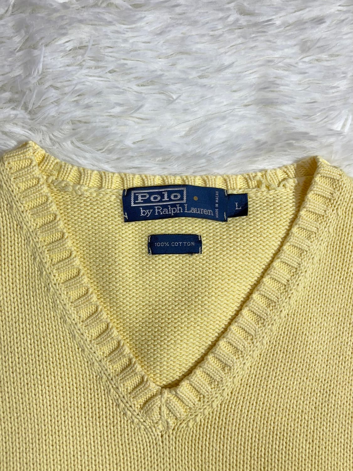 폴로 랄프로렌 연노랑 포니 니트조끼  상품이미지6