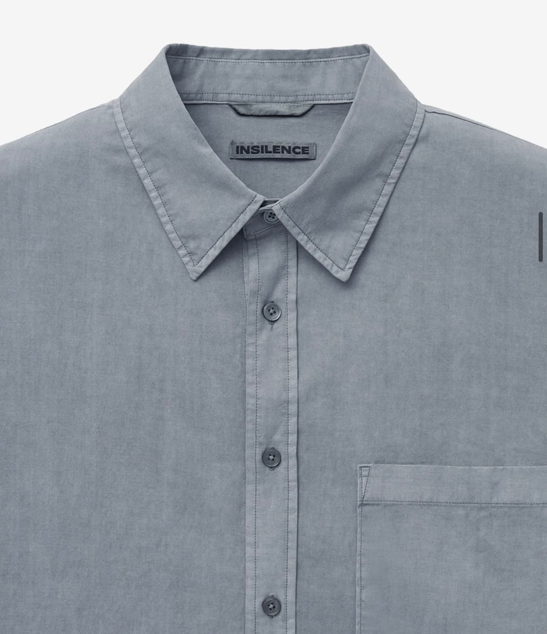 인사일런스 텐셀 코튼 다잉 셔츠 ASH GREY L사이즈 상품이미지4