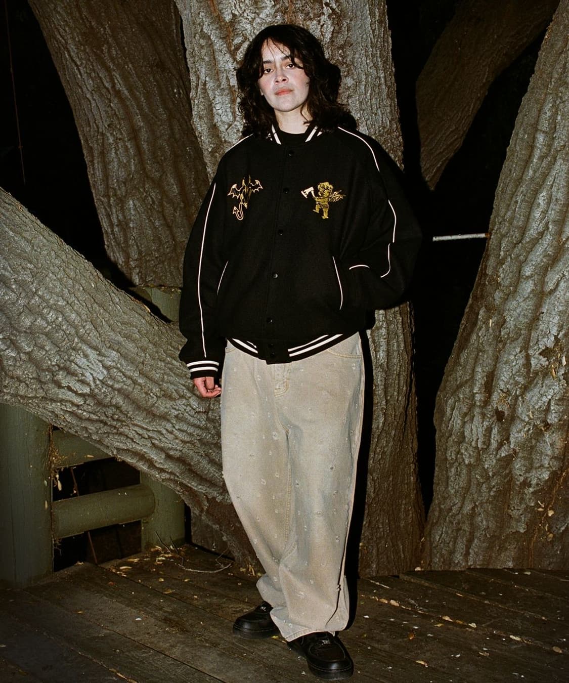 위캔더스 엔젤 스타디움 자켓 블랙 L 상품이미지3