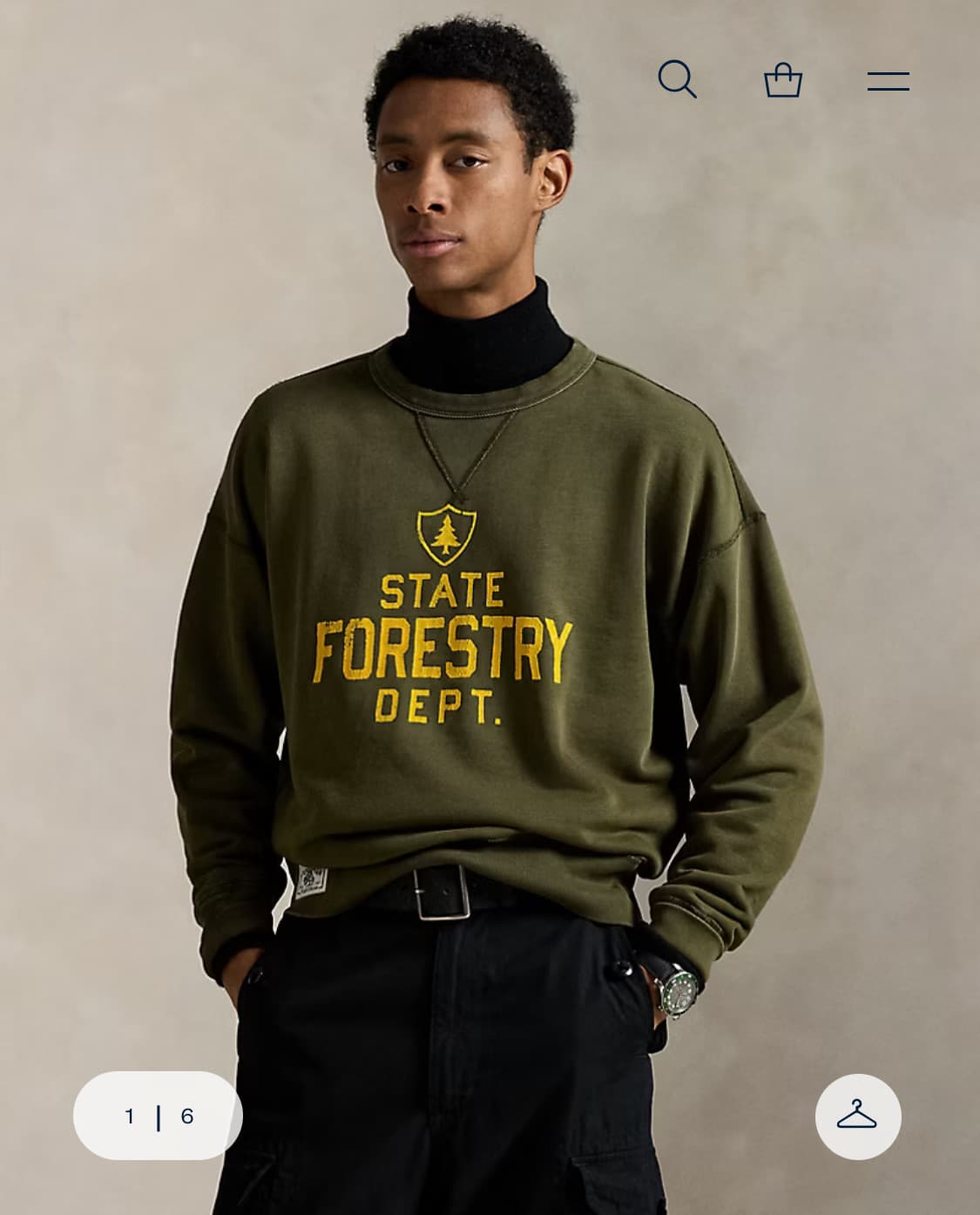 [M] 폴로 랄프로렌 25FW 빈티지핏 플리스 그래픽 스웻셔츠 상품이미지1