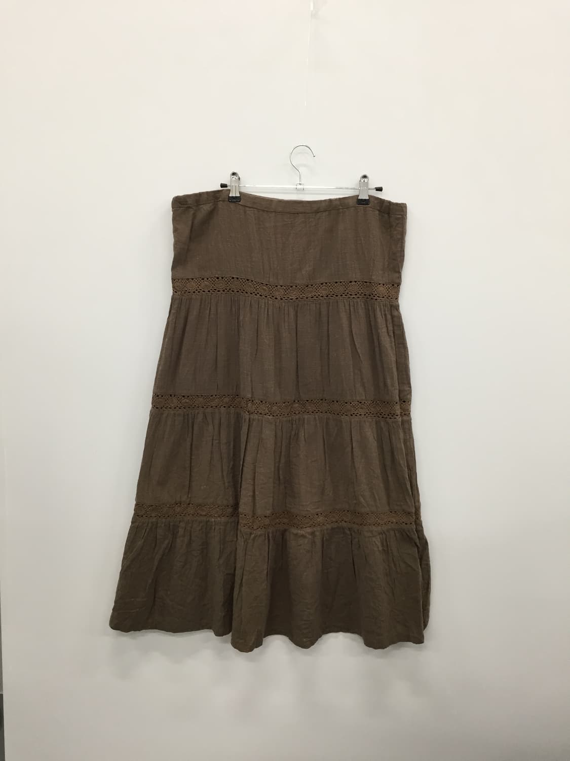 JPN Brown Tiered Skirt 상품이미지5