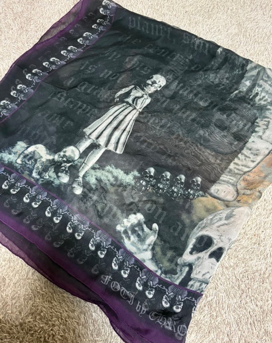 [급처] 크롬하츠 포티 실크 스카프 상품이미지1